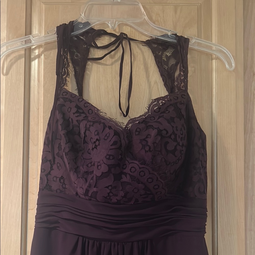 Elegant Purple Lace Dress